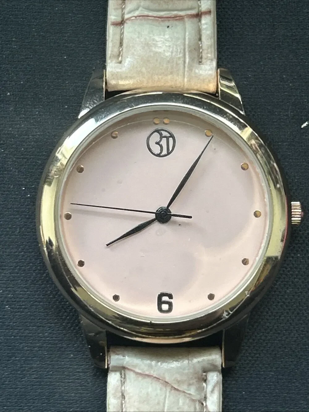 3T Rose Gold Tone Case Pink Dial Women’s Quartz Watch